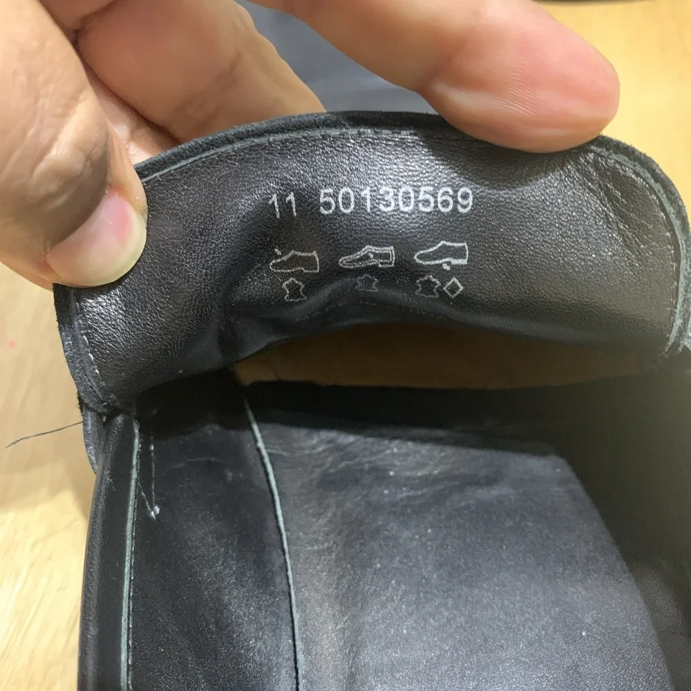 Hugo Boss Gumlite Men's Size 11‎ Horsebit Loafers Black Leather Dress Shoes.